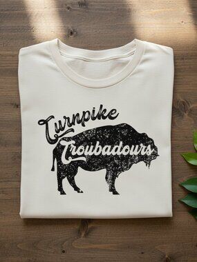 Western Graphic Tee White Cowboy Music Inspired Retro Country Shirt